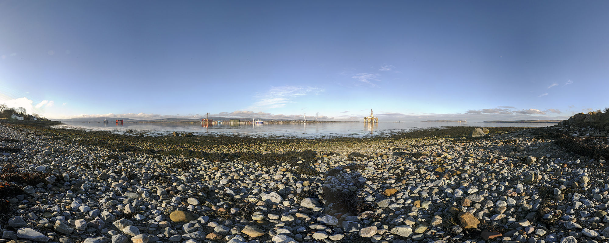 The industrial view over the Cromarty Firth.